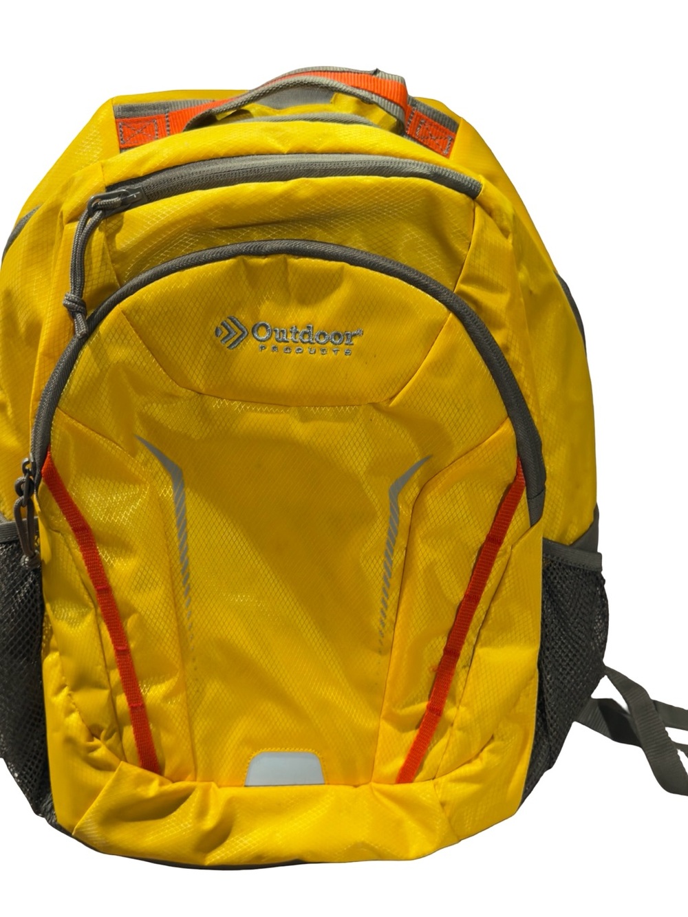 Outdoor Products Yellow Men's Backpack with Gray and Orange Accents